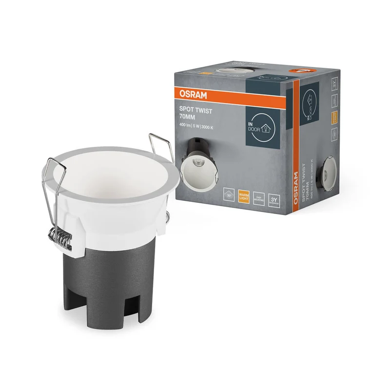 OSRAM SPOT TWIST Downlight Ø 70mm, bianco, 5W, 400lm, 830 WT