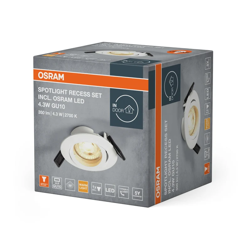 OSRAM FARETTO INCASSO TWISTLOCK LED Spotlight Ø 88,5mm bianco 4,3W / 2700K Bianco caldo GU10
