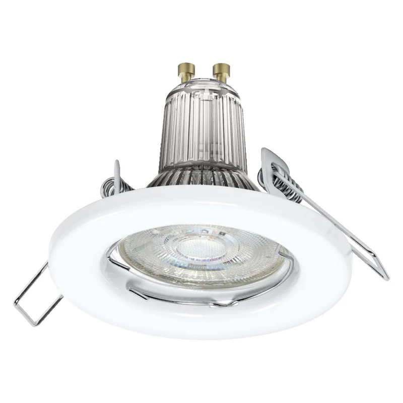 OSRAM faretti da incasso confezione da 5, Ø 80mm, incl. 5x lampadine GU10-OSRAM (5x 2.6W), bianco, custodia metallica, protezione IP20
