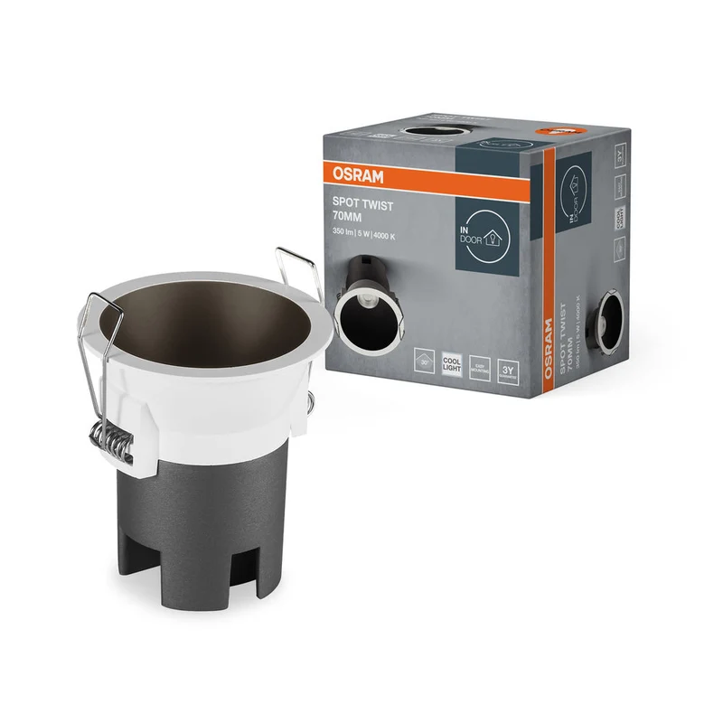 OSRAM SPOT TWIST Ø 70mm Downlight, nero, 5W, 400lm, 840 WT