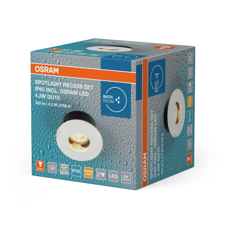 OSRAM FARETTO INCASSO TWISTLOCK LED, Ø 85mm, 4,3W / 2700K Bianco caldo GU10