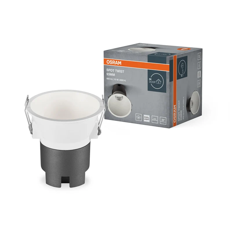 OSRAM SPOT TWIST Ø 93mm Downlight, bianco, 10W, 800lm, 840 WT
