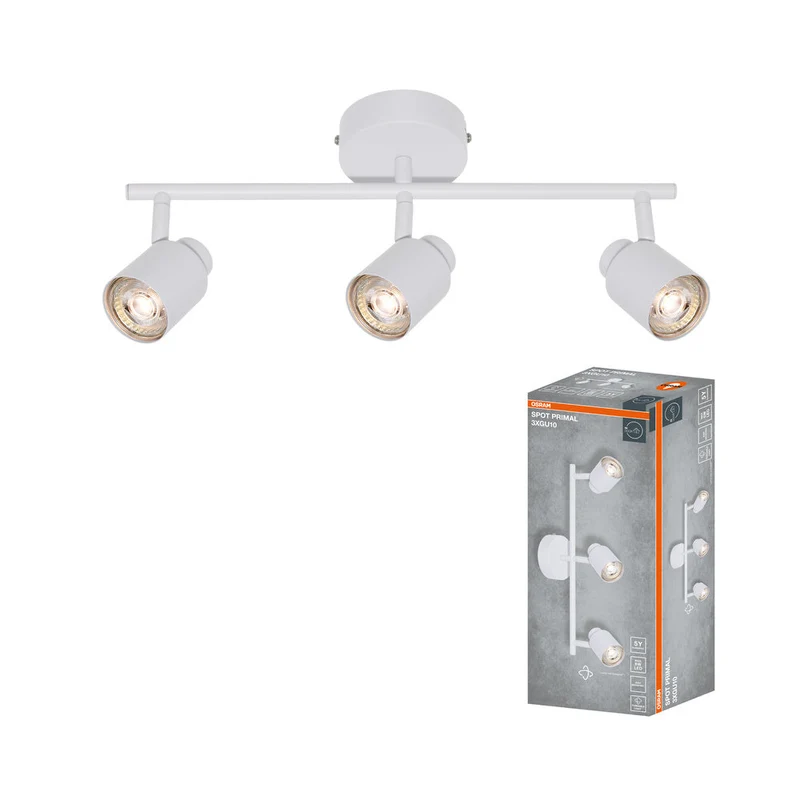 OSRAM Faretto LED a 3 punti PRIMAL, lampada, 3xGU10, bianco