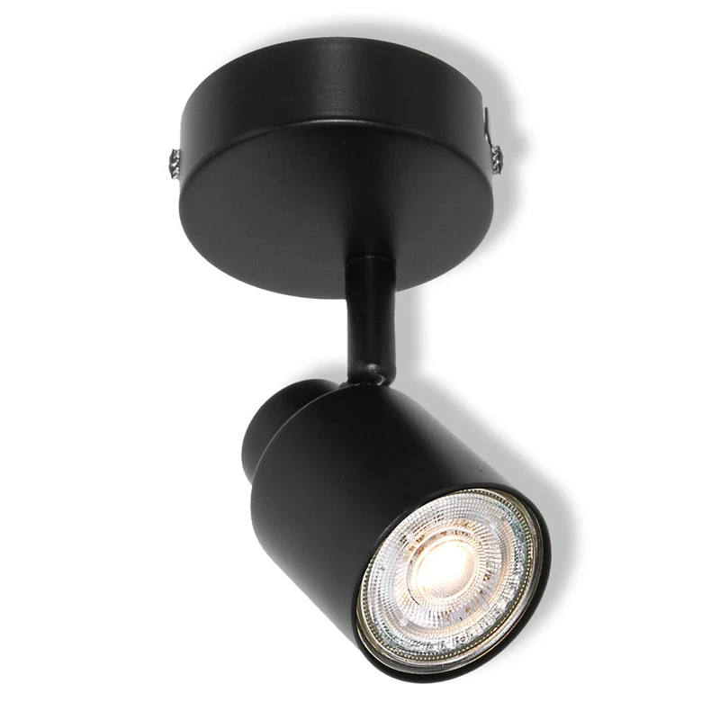 OSRAM Faretto LED a 1 Punto PRIMAL Rotondo, Lampada, 1xGU10, Nero