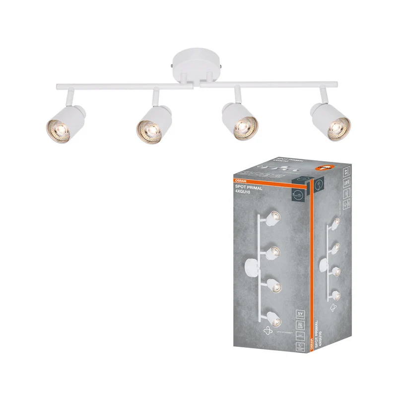 OSRAM Faretto LED a 4 punti PRIMAL, lampada, 4xGU10, bianco