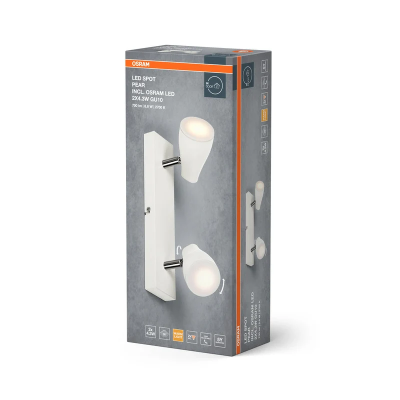 OSRAM LED SPOT PEAR Faretto da soffitto, bianco, 8,6W, 420lm