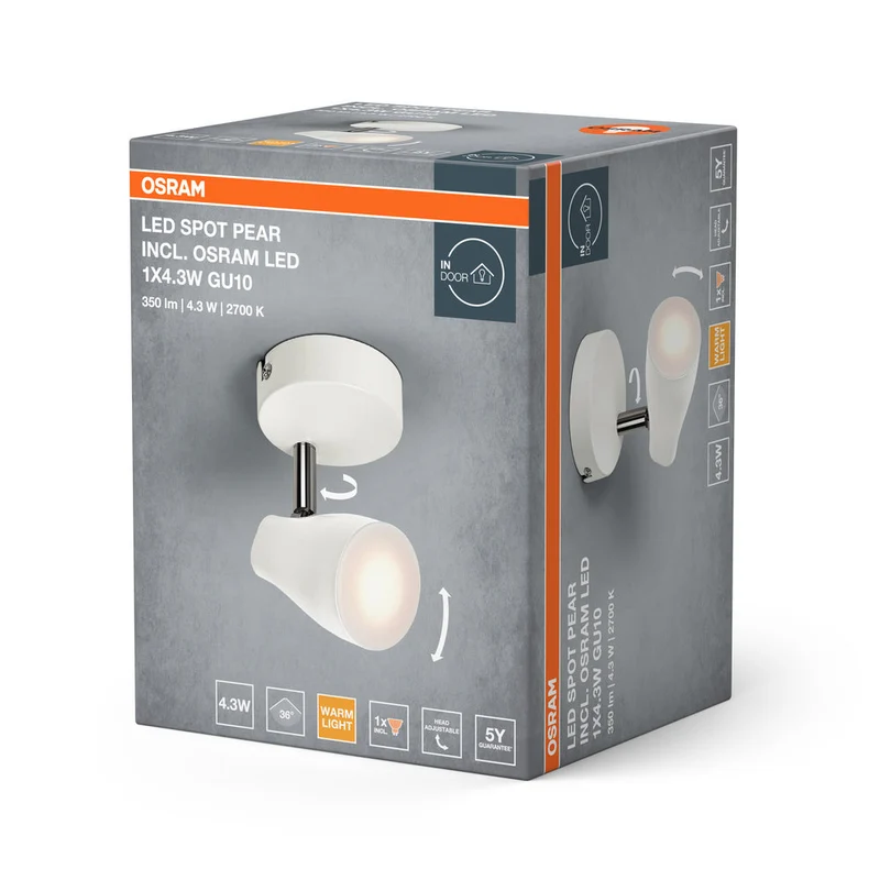 OSRAM LED SPOT PEAR Faretto da soffitto, bianco, 4.3W, 210lm