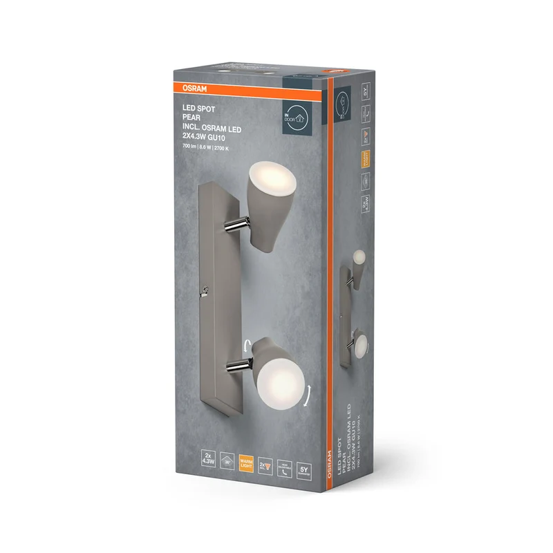 OSRAM LED SPOT PEAR Faretto da soffitto, gr, 8,6W, 420lm