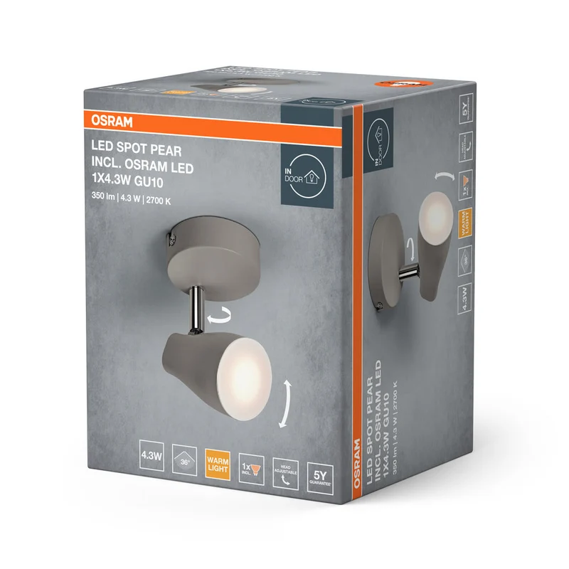 OSRAM LED SPOT PEAR Faretto da soffitto, gr, 4,3W, 840lm
