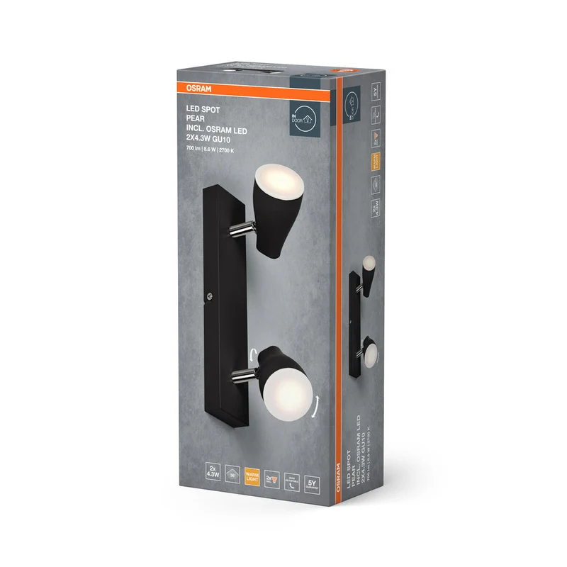OSRAM LED SPOT PEAR Spot da soffitto a montaggio superficiale, bianco, 8,6W, 420lm