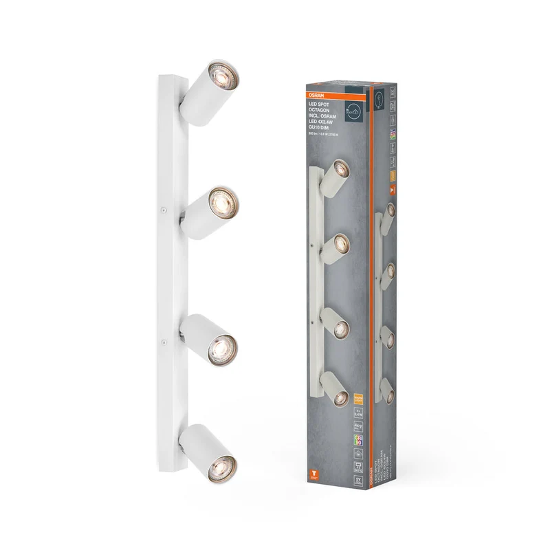 OSRAM LED SPOT OCTAGON lampada da soffitto 4 x 3,4W, GU10, 920lm, bianco
