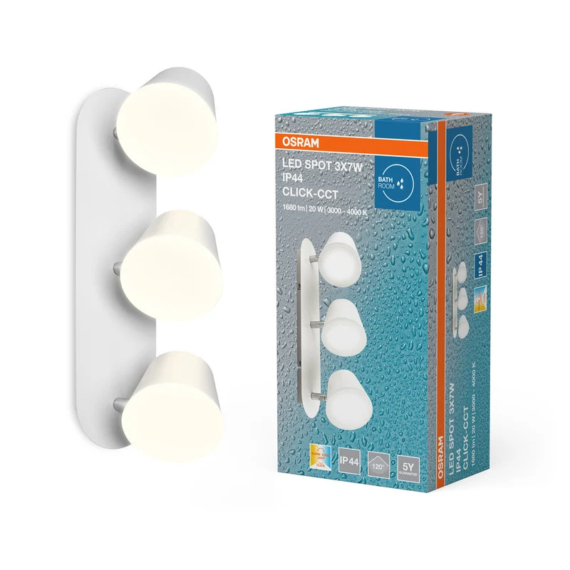 OSRAM LED Spot LED lampada da soffitto 3x 7W 3000-4000K
