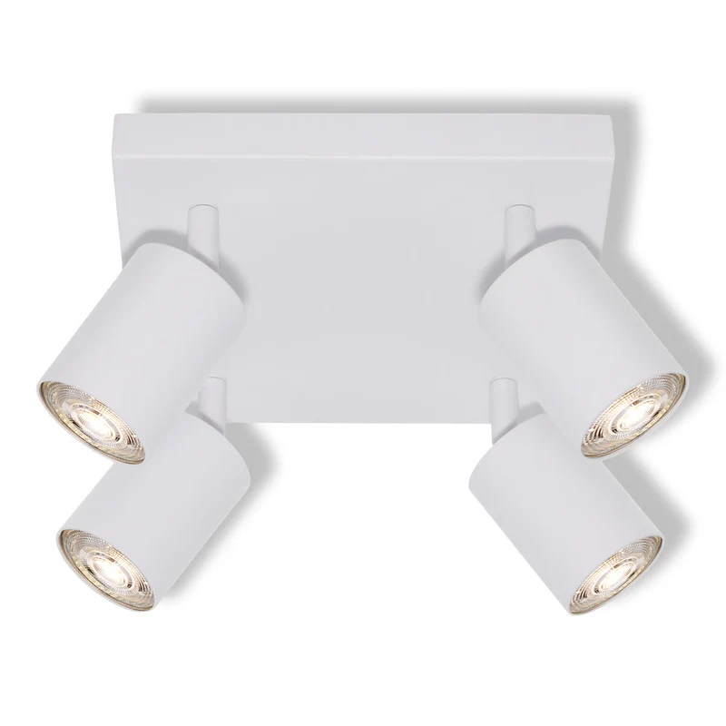 OSRAM Faretto LED a 4 punti ELEMENTAL Plate Bianco, Lampada, 4xGU10, Bianco, 21 x 13,8 x 21 cm