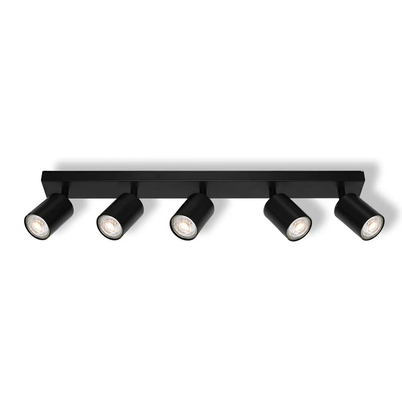 OSRAM Faretto LED a 5 punti ELEMENTAL Nero, Lampada, 5xGU10, Nero, 60,5 x 13,8 x 6 cm