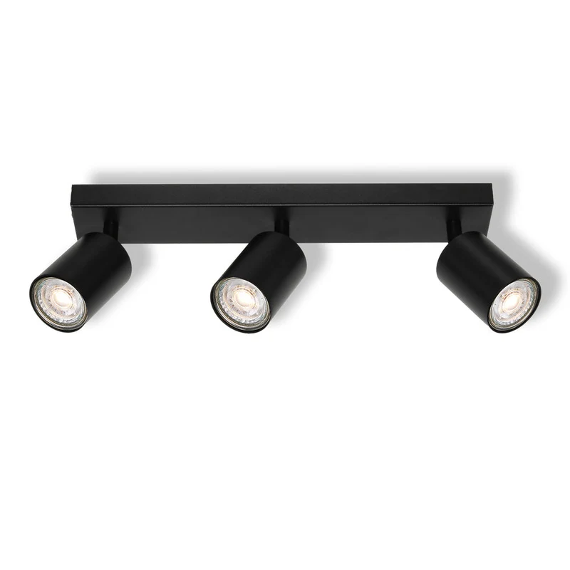OSRAM Faretto LED a 3 Punti ELEMENTAL Nero, Lampada, 3xGU10, Nero, 37 x 13,8 x 6 cm