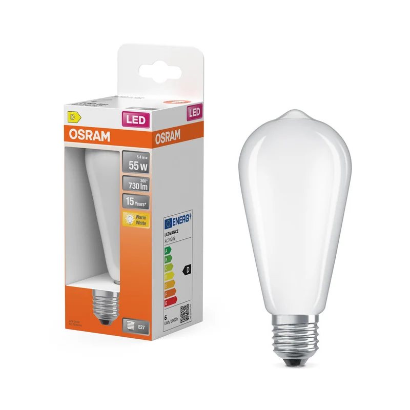 LED Retrofit CLASSIC ST 5.4W 827 Opaco E27