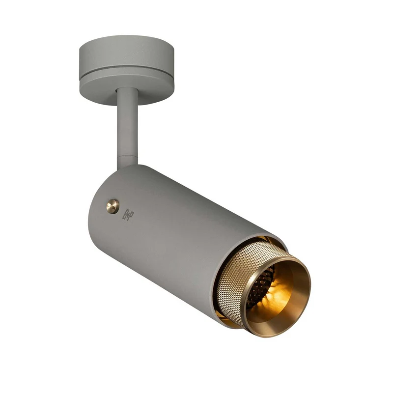 Exhaust Cross - Spot orientable en acier au design industriel, hauteur 25 cm