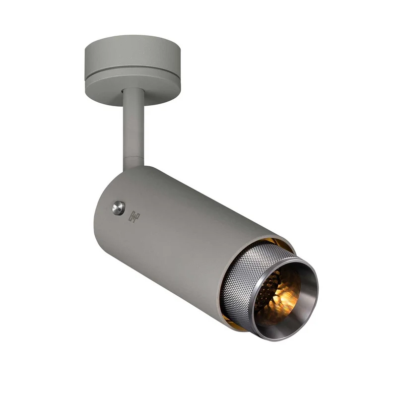 Exhaust Cross - Spot orientable en acier au design industriel, hauteur 25 cm