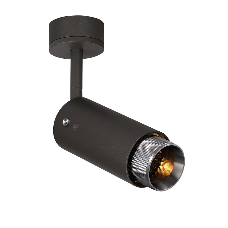 Exhaust Cross - Spot orientable en acier au design industriel, hauteur 25 cm