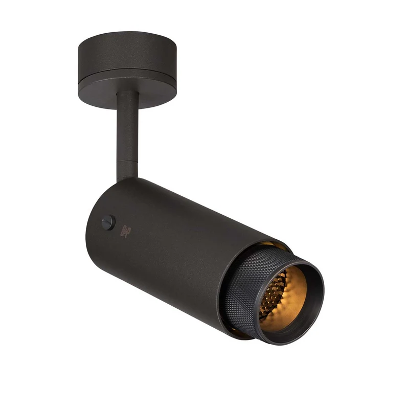 Exhaust Cross - Spot orientable en acier au design industriel, hauteur 25 cm
