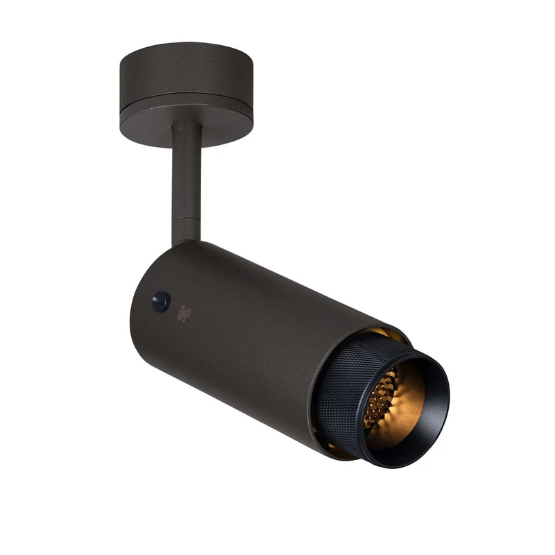Exhaust Cross - Spot orientable en acier au design industriel, hauteur 25 cm