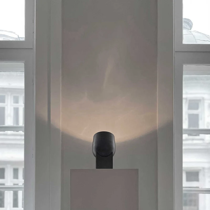Pivot - Lampe à poser industrielle en céramique bronze, hauteur 19 cm