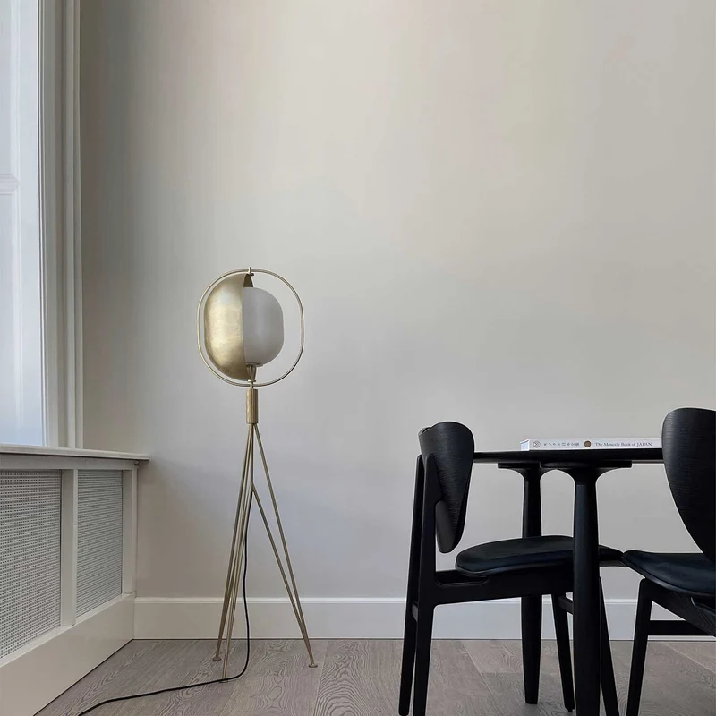 Pearl Floor - Lampadaire art déco en métal et verre, hauteur 140 cm