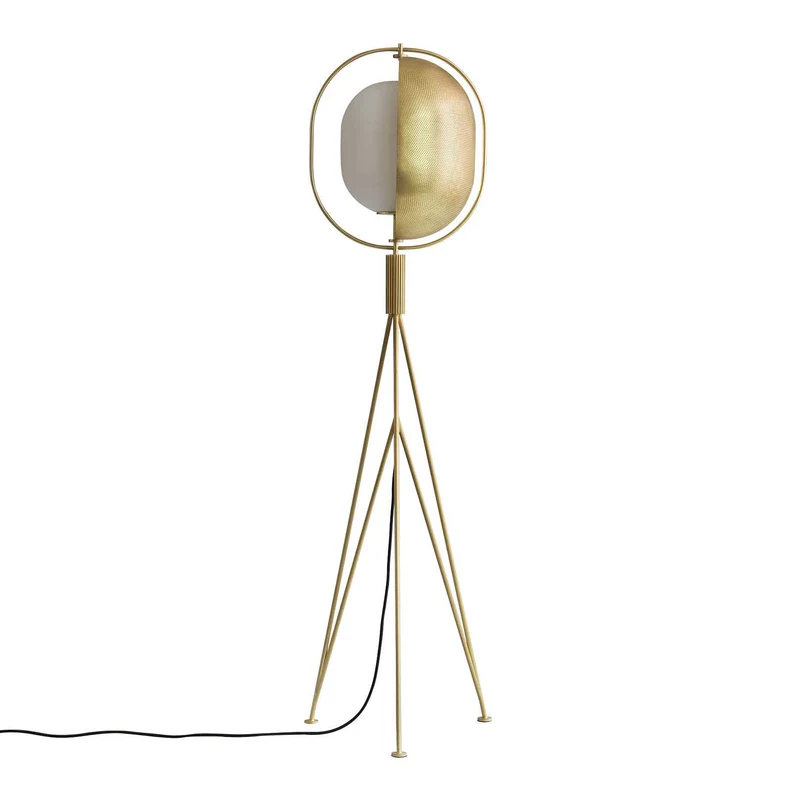 Pearl Floor - Lampadaire art déco en métal et verre, hauteur 140 cm