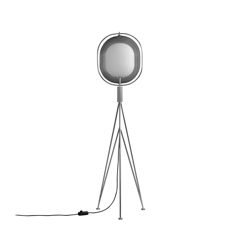 Pearl Floor - Lampadaire art déco en métal et verre, hauteur 140 cm