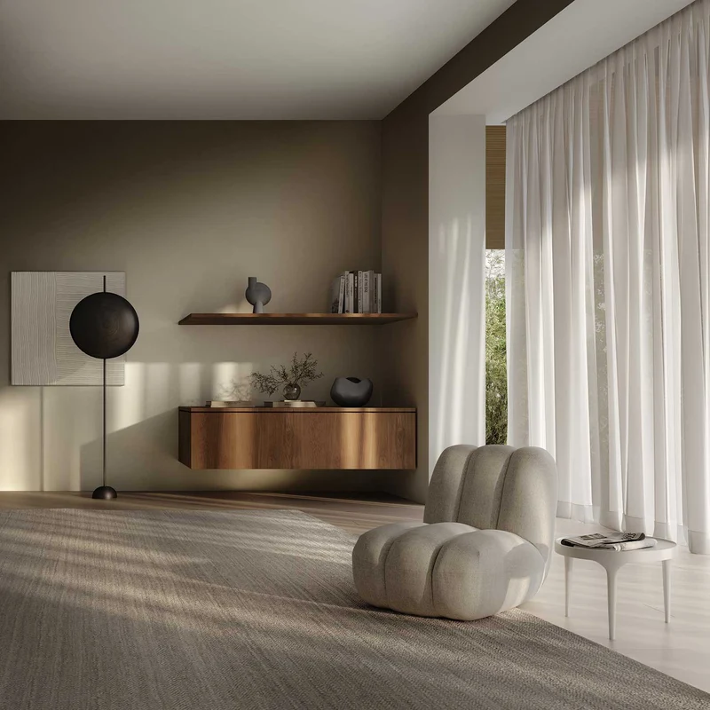 Totem Floor - Lampadaire vintage en métal bronze, hauteur 165 cm