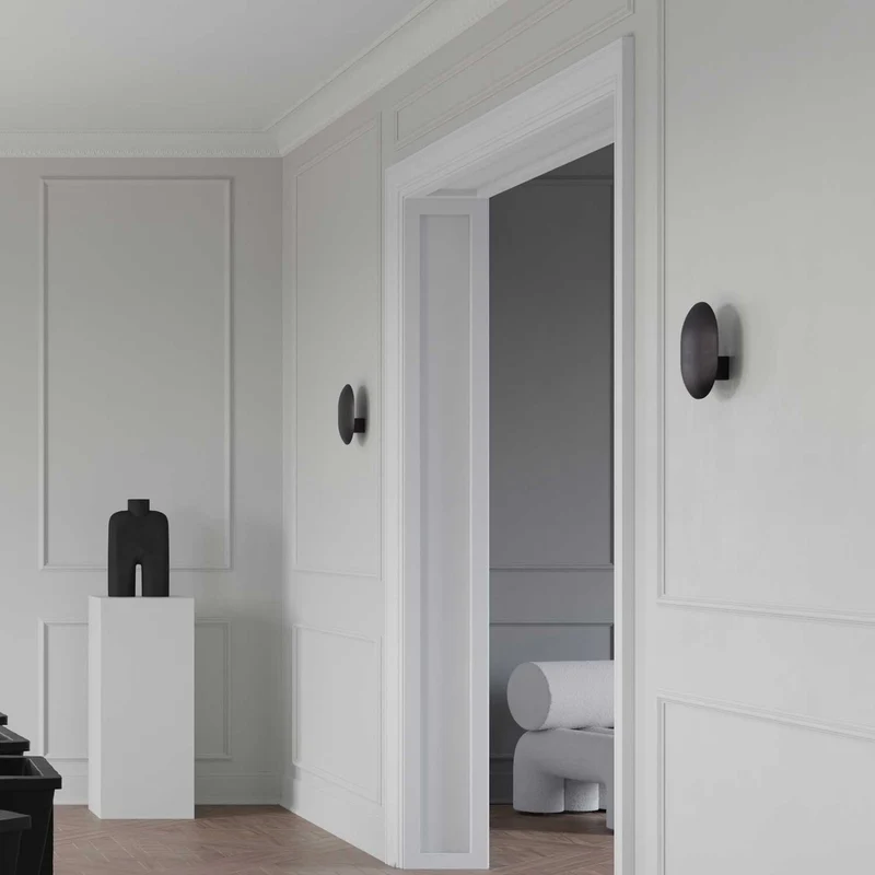 Clam Wall - Applique murale minimaliste en métal, hauteur 26 cm