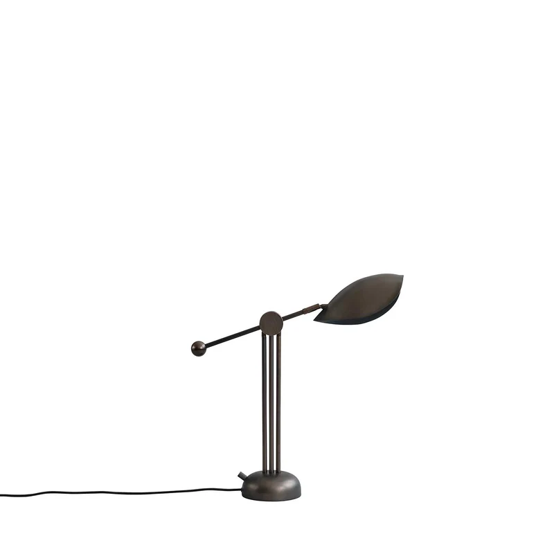 Stingray Table - Lampe à poser brutaliste en métal bronze, 53 cm