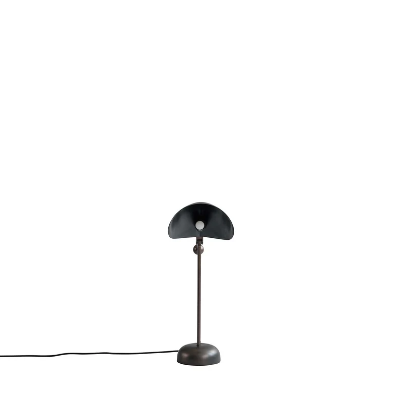 Stingray Table - Lampe à poser brutaliste en métal bronze, 53 cm