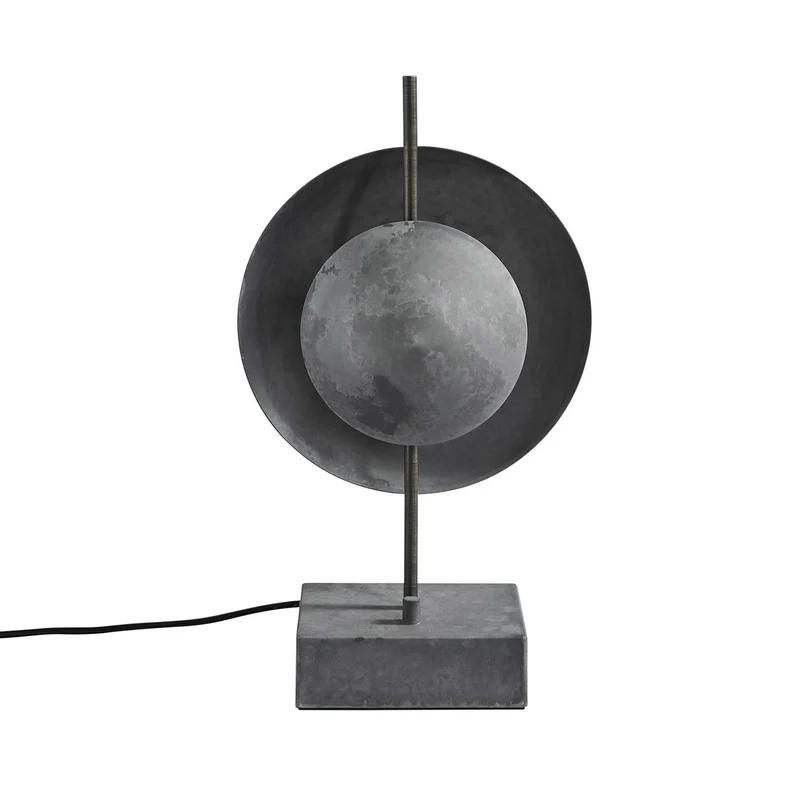 Dusk - Lampe à poser brutaliste en aluminium, hauteur 50 cm