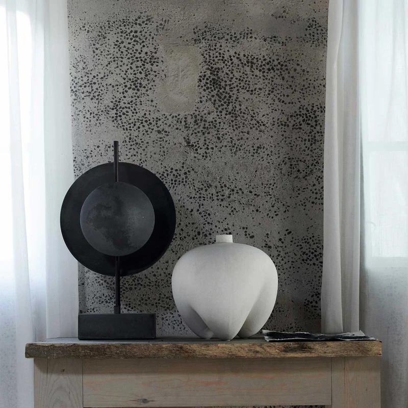 Dusk - Lampe à poser brutaliste en aluminium, hauteur 50 cm