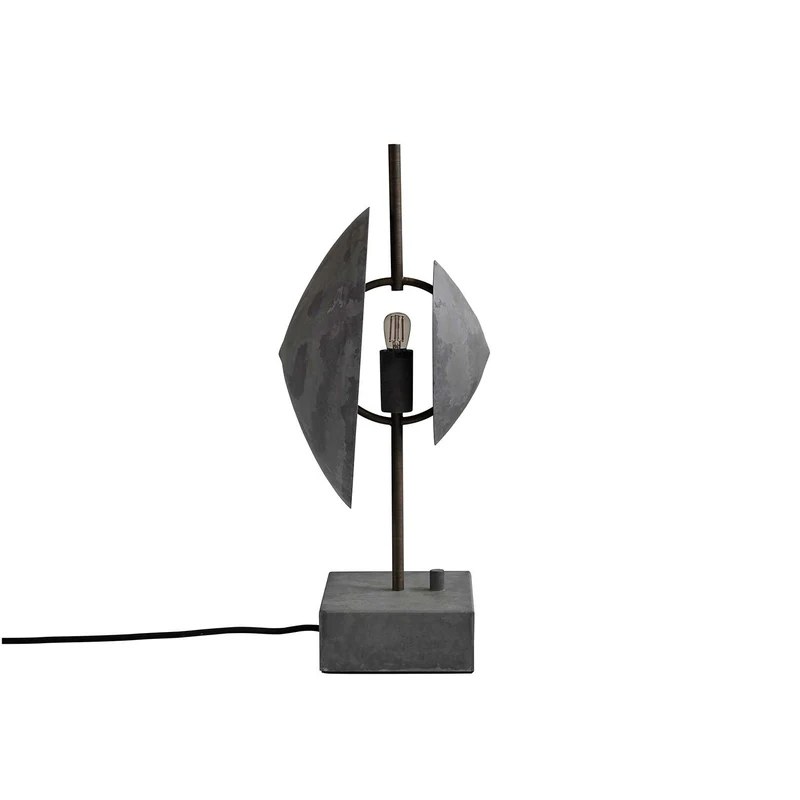 Dusk - Lampe à poser brutaliste en aluminium, hauteur 50 cm