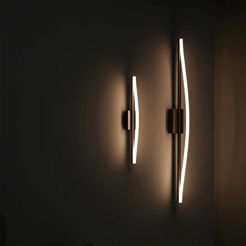 Bow Wall - Applique murale LED minimaliste en acier, 50 ou 100 cm