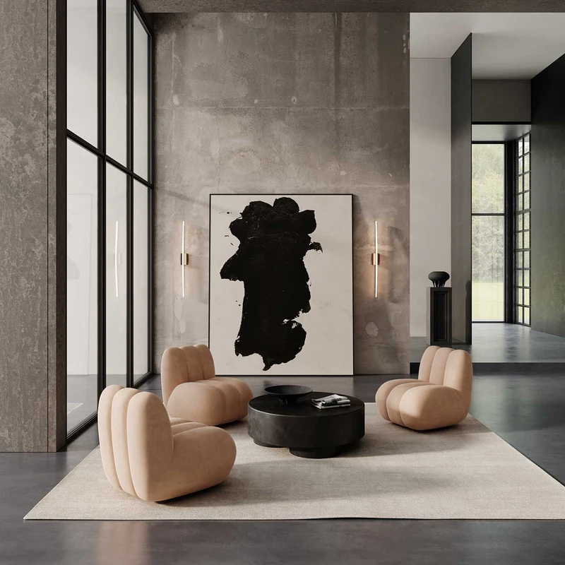 Bow Wall - Applique murale LED minimaliste en acier, 50 ou 100 cm