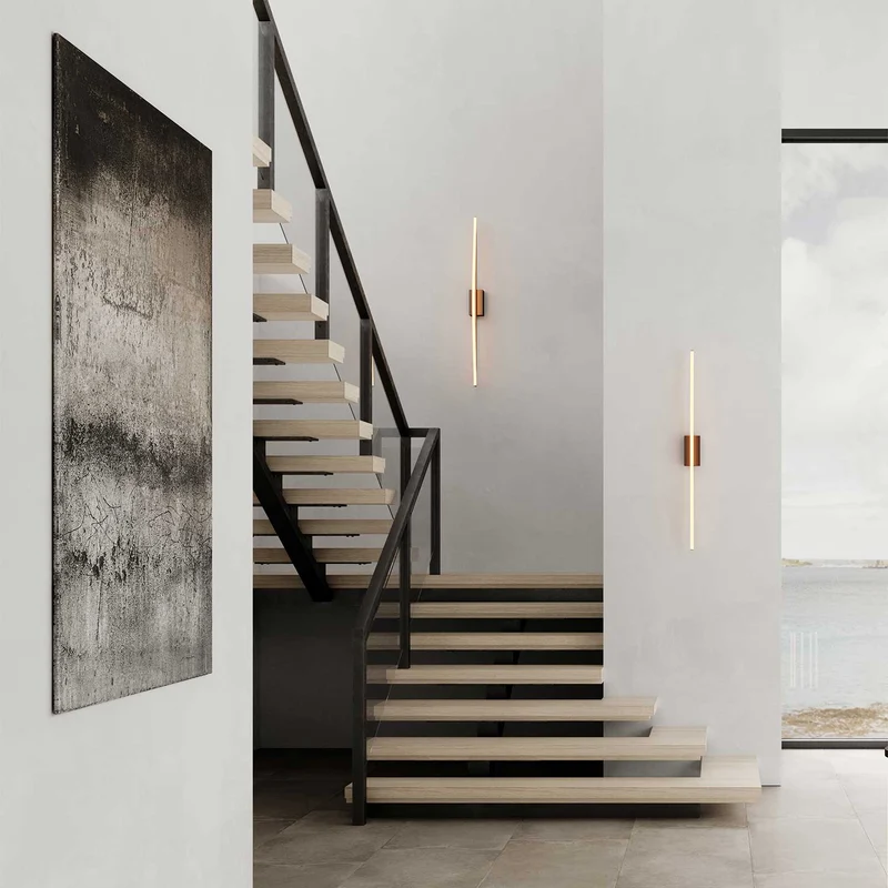 Bow Wall - Applique murale LED minimaliste en acier, 50 ou 100 cm
