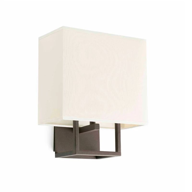 Vesper - Applique murale avec liseuse en acier et tissu, style moderne