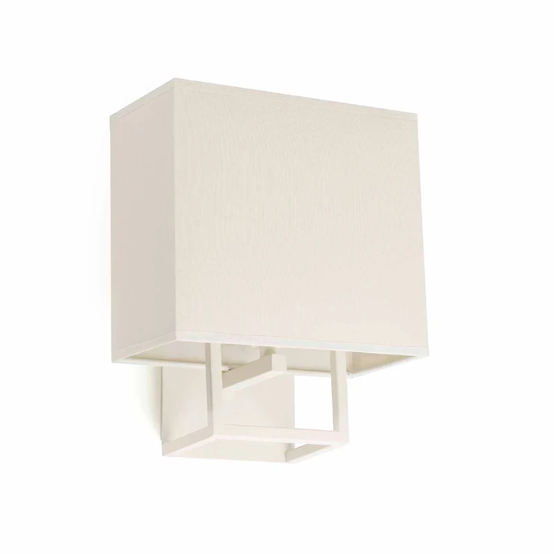Vesper - Applique murale avec liseuse en acier et tissu, style moderne