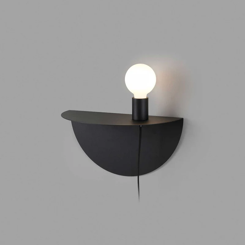 Nit - Applique murale avec tablette en acier, style contemporain