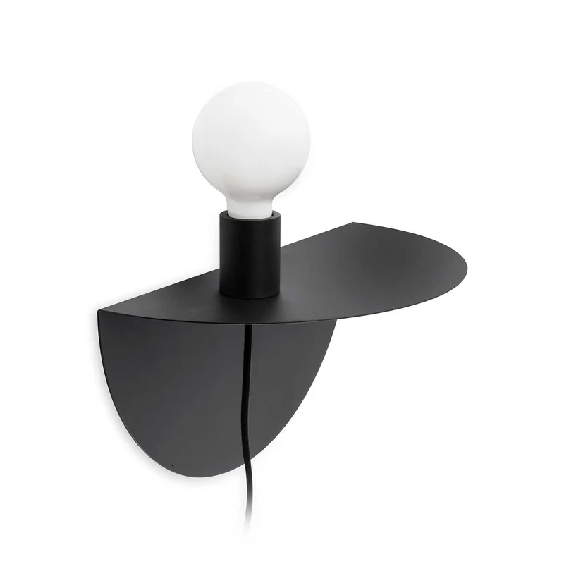 Nit - Applique murale avec tablette en acier, style contemporain
