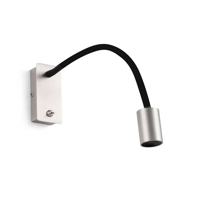 Leser - Applique murale LED avec liseuse en acier, style industriel