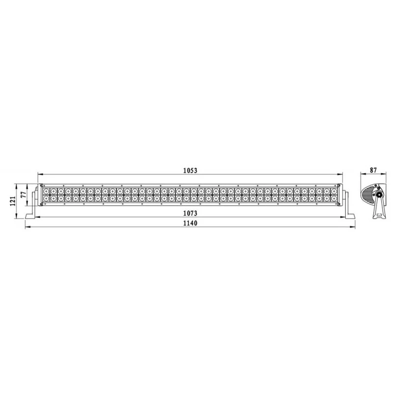 Barra luminosa a LED dritta / Fascio di inondazione / 80x LED / 1140 mm