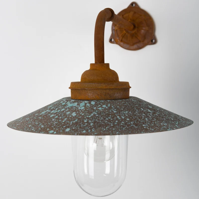 Casa Padrino Jugendstil Außenwandleuchte 30 x 50 x H. 36 cm - Verschiedene Farben - Nostalgische Wetterfeste Außenleuchte