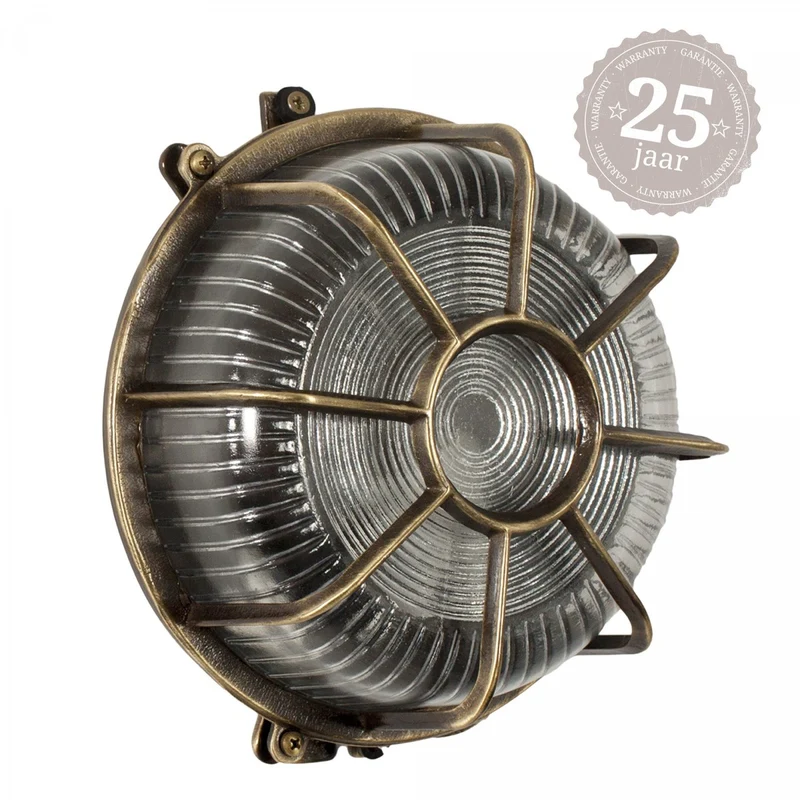 Casa Padrino Jugendstil Schiffslampe 20 x 12 x H. 20 cm - Bronze - Nostalgische Wetterfeste Außenleuchte