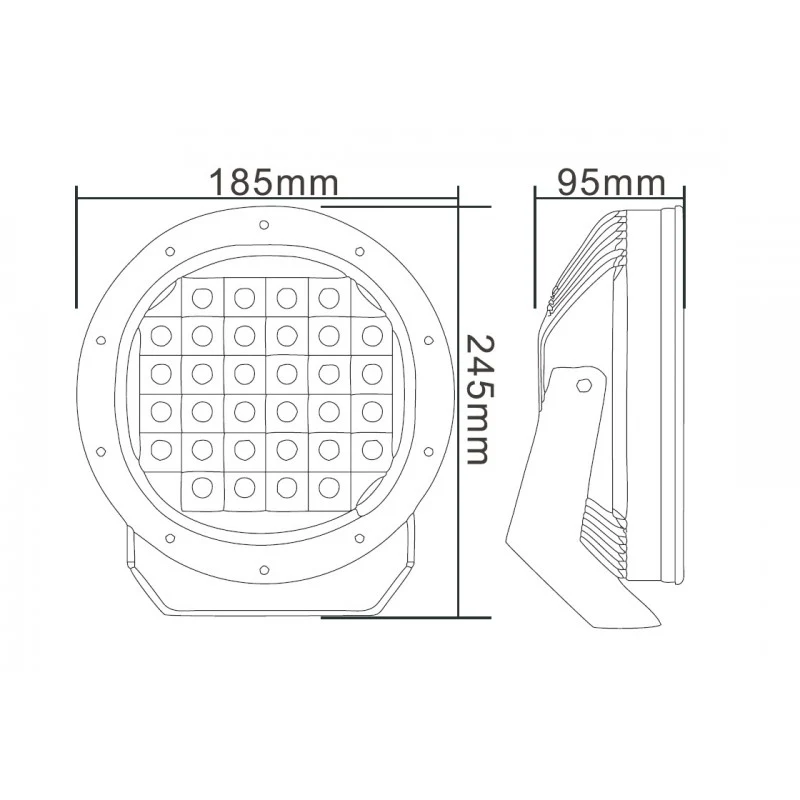 Lampada di guida a LED con luce di posizione Halo / 7.5"