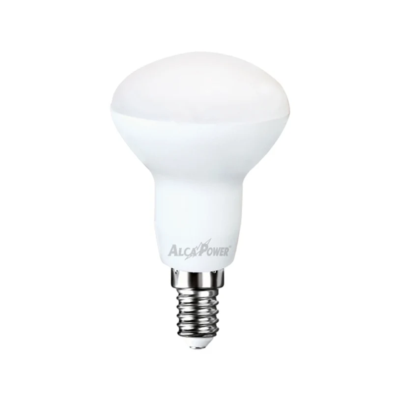 ALCAPOWER Lampadina LED fungo 6W, R50, luce calda 3000K, potenza luminosa 420 Lumen, attacco E14, 175-250V