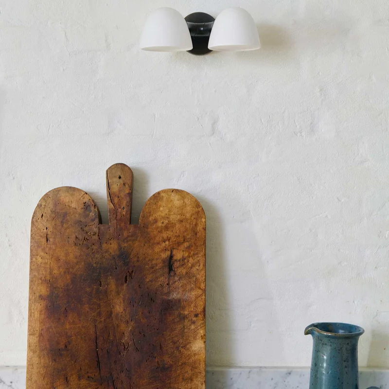 Fuse - Applique murale en albâtre et laiton vieilli, style contemporain